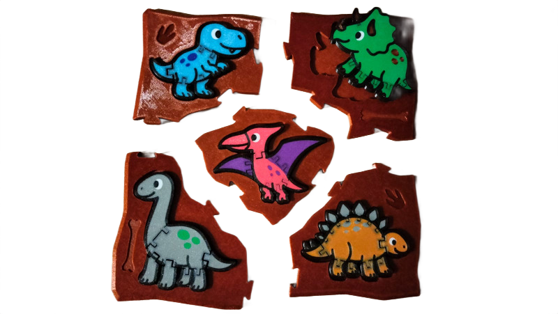 Rompecabezas Dinos articulados